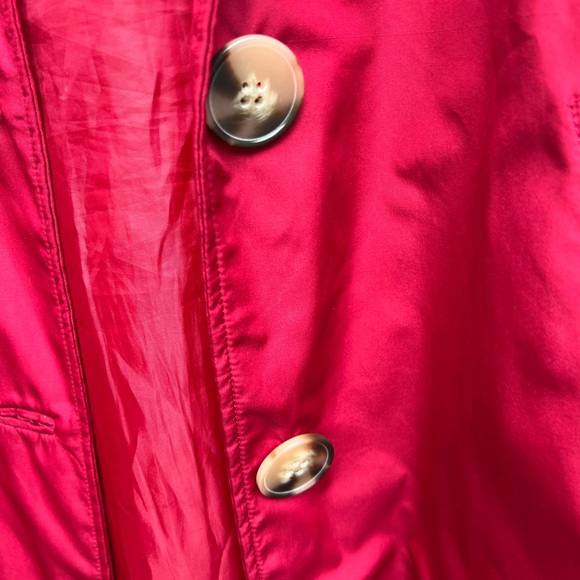 BLACK RIVET Red Trench Coat Jacket Women’s Small - Picture 5 of 12